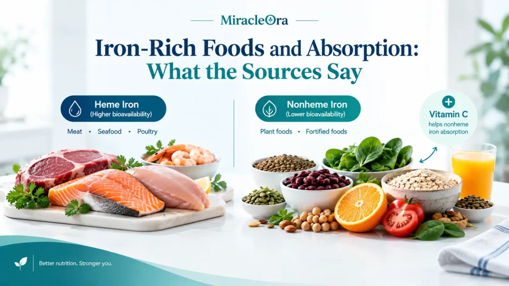 Iron-Rich Foods and Absorption: What the Sources Say